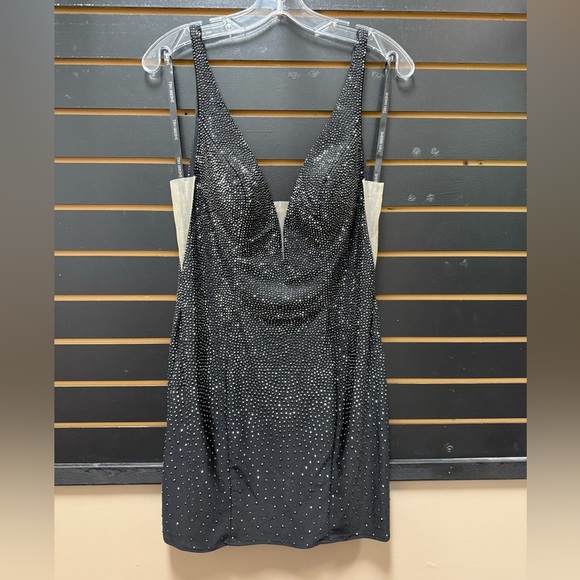 Sherri Hill Short 54832 Black Rhinestone Embellished Dress